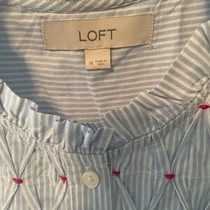 LOFT Pinstripe Summer Top